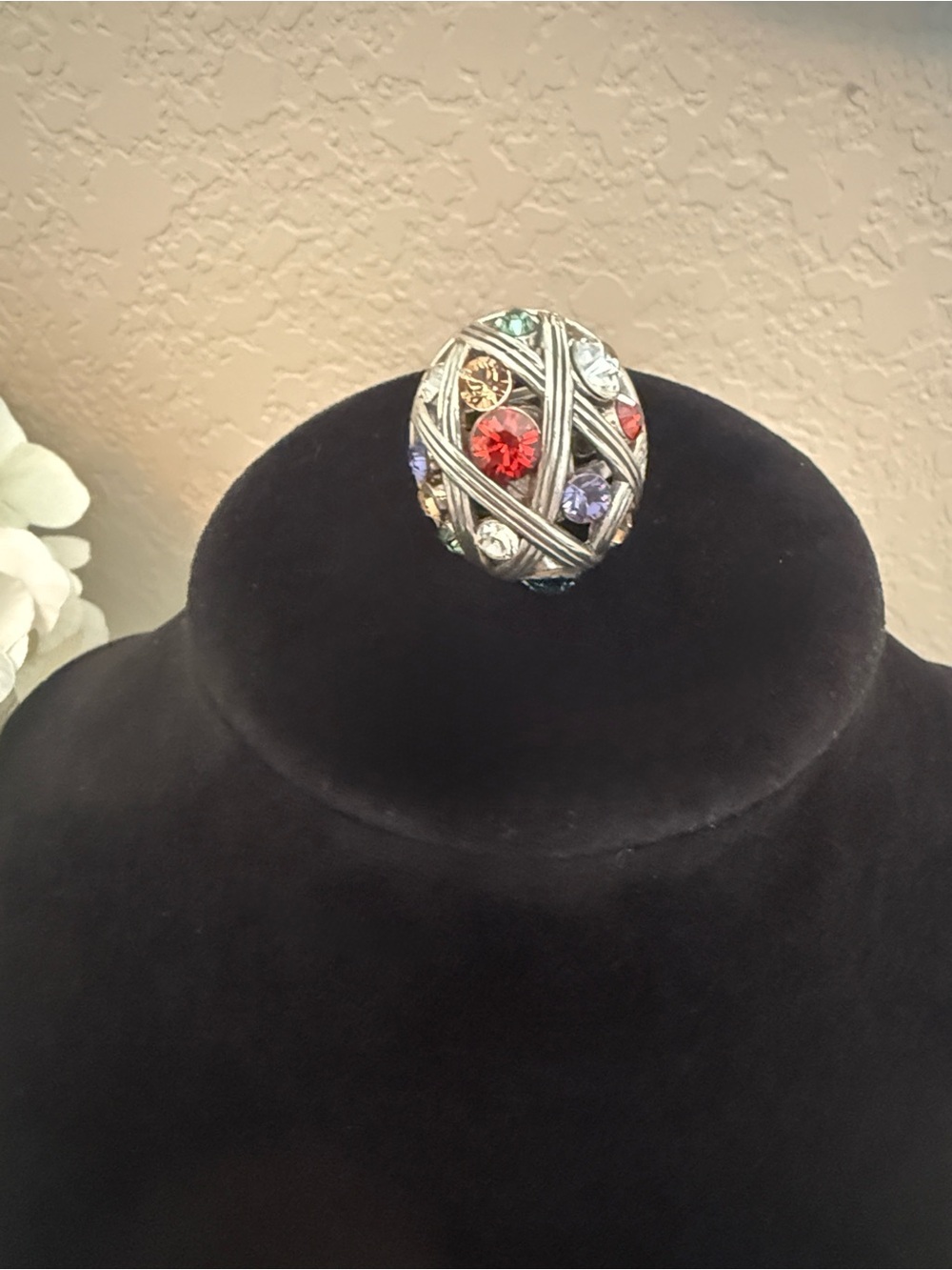 ♥️🆕 Brighton Multicolor Crystal Dome Ring in Silver-Tone